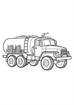 Voir le coloriage Camion citerne feux de forêts grande capacité