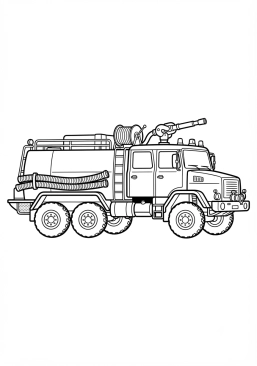 Voir le coloriage Camion-pompe grand débit pour inondations et grands feux