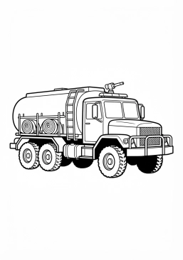 Voir le coloriage Camion citerne de grande capacité