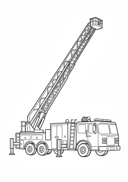Voir le coloriage Camion échelle télescopique ultra-haute