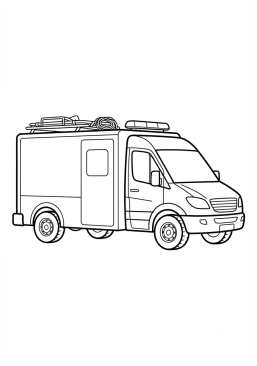 Voir le coloriage Camionnette de premiers secours urbains (PSU)