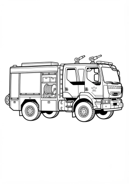 Voir le coloriage Fourgon pompe-tonne polyvalent des sapeurs-pompiers