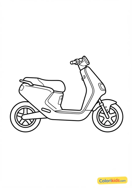 Desenho para colorir para imprimir: scooter elétrico urbano