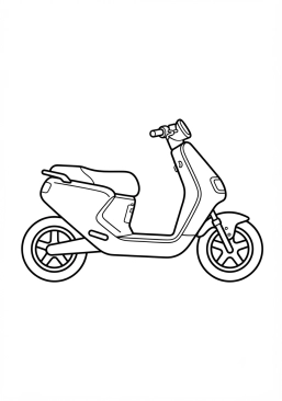 Malvorlage Städtischer Elektroroller