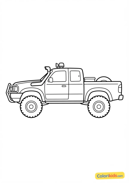 Coloriage à imprimer : voiture de patrouille de police rurale