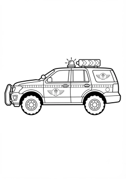 Voir le coloriage Voiture de police aéroportuaire pour pistes