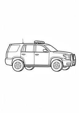 Voir le coloriage Voiture de police des frontières et douanes