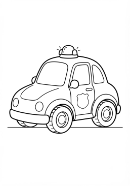 Voir le coloriage Voiture de police miniature jouet pour enfant
