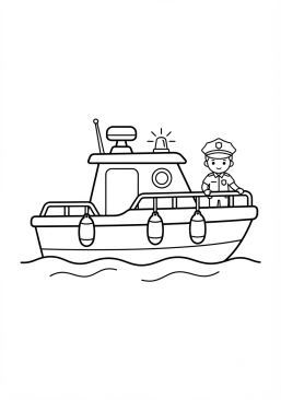 Voir le coloriage Bateau de police maritime côtière