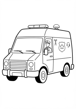 Voir le coloriage Voiture de police de liaison et de commandement