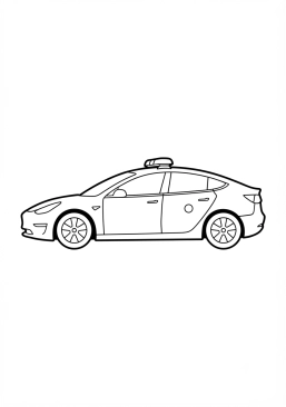 Voir le coloriage Voiture de police électrique écologique