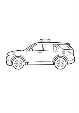 Voir le coloriage Voiture de police de la brigade des stups