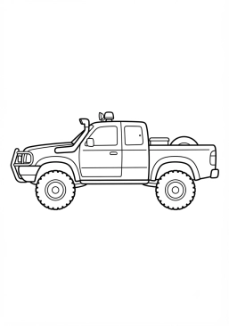 Voir le coloriage Voiture de patrouille de police rurale