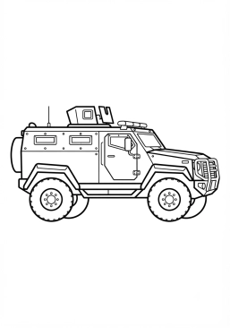 Voir le coloriage Véhicule d'intervention des forces spéciales