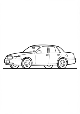Voir le coloriage Voiture de police secrète d'enquêteurs en civil