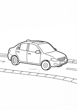 Voir le coloriage Voiture de police banalisée avec radar discret