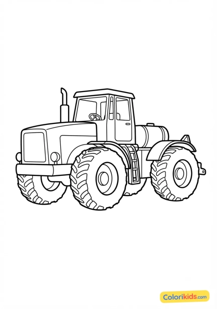 Coloriage à imprimer : tracteur articulé puissant