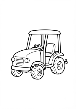 Voir le coloriage Tracteur compact pour jardinage