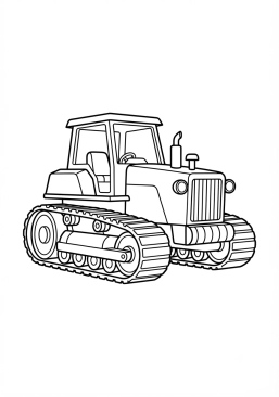 Voir le coloriage Tracteur sur chenilles pour terrains difficiles