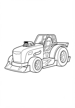 Voir le coloriage Tracteur de course modifié