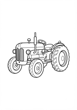 Voir le coloriage Tracteur ancien de collection restauré