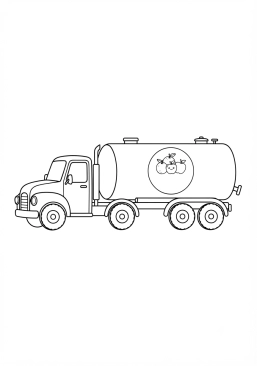 Malvorlage Fruchtsaft-Tankwagen