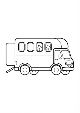 Malvorlage Pferdetransporter