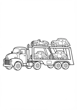 Malvorlage Oldtimer-Transporter