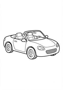 Coloriage Voiture de sport décapotable